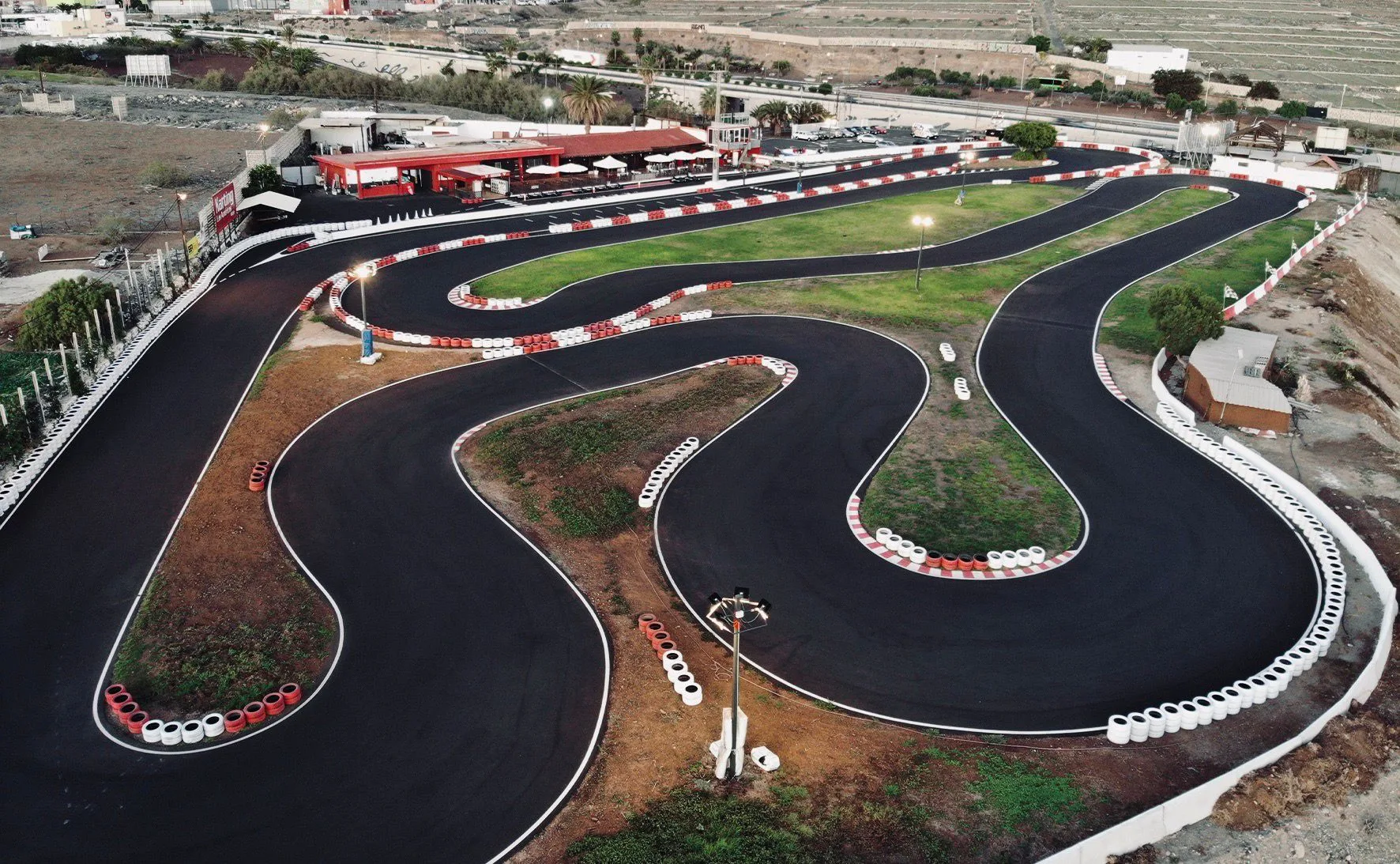 Kart on the track at Karting Las Américas in Tenerife